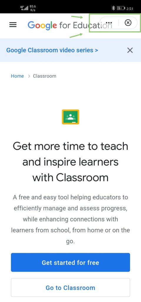google-classroom-option